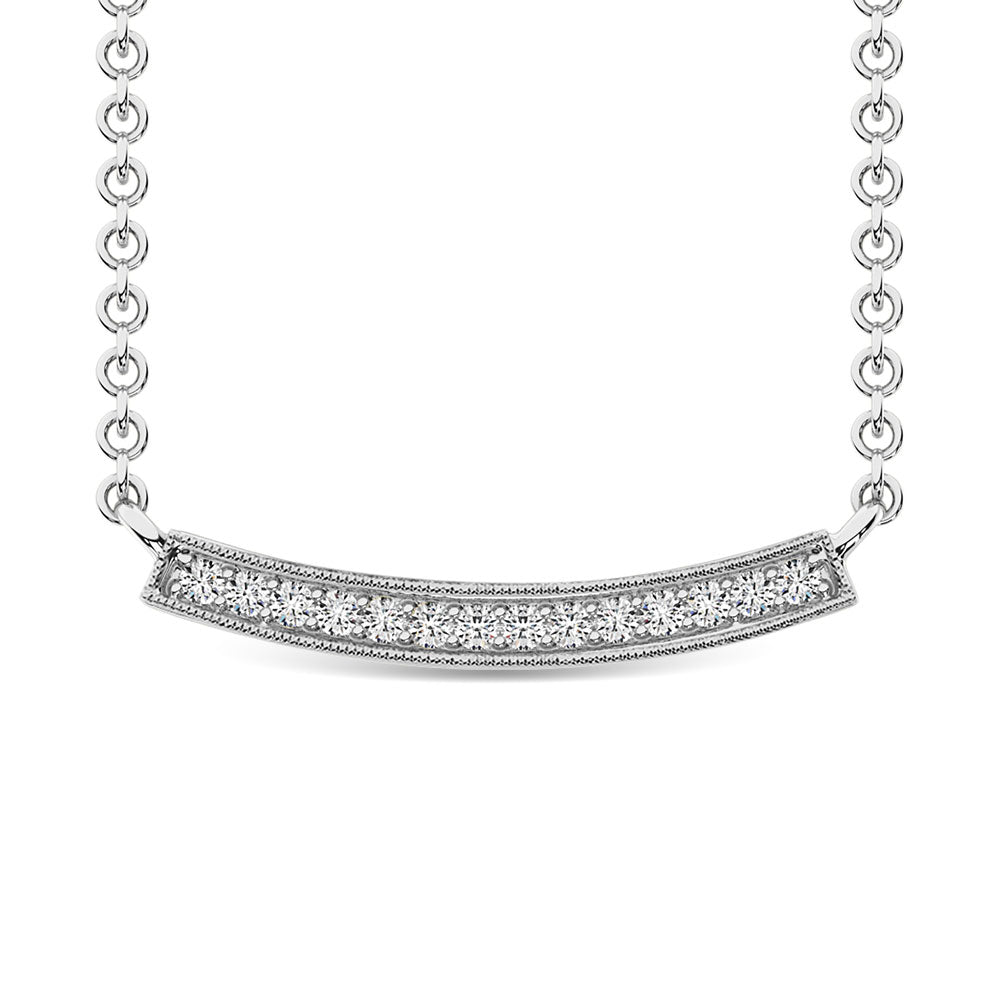 Diamond 1/10 Ct.Tw. Fashion Necklace In 10K White Gold