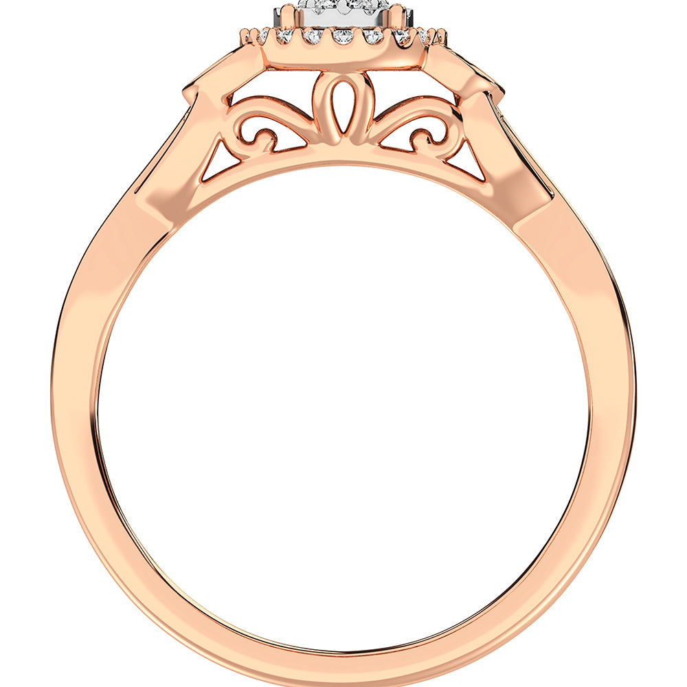 10K Rose Gold 1/6 Ct.Tw. Diamond Promise Ring