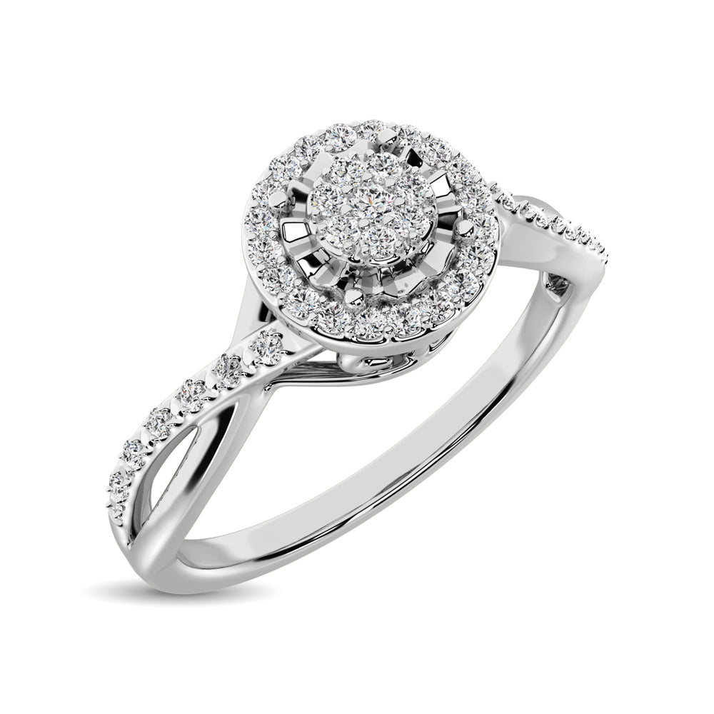 Diamond 1/8 Ct.Tw. Promise Ring In 10K White Gold