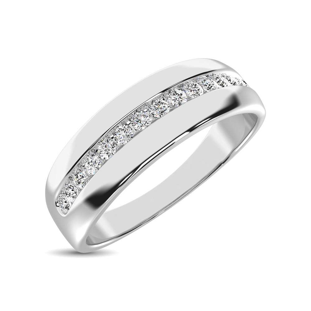 Diamond 1/4 Ct.Tw. Mens Fusion Band In 10K Two Tone Gold