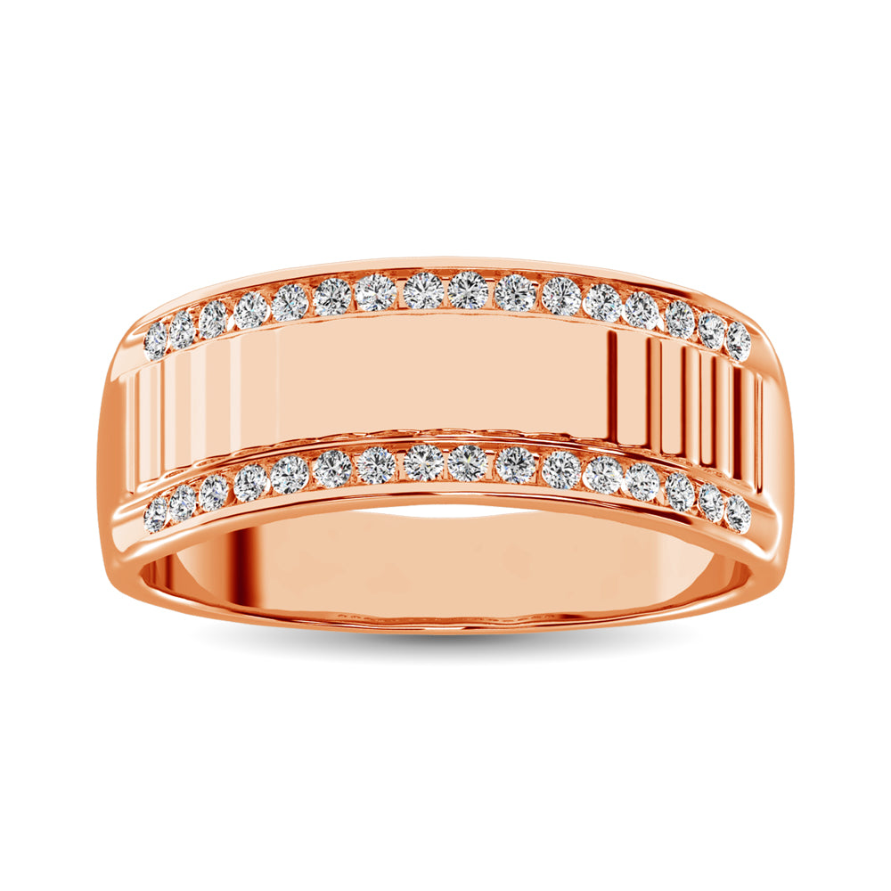 Diamond 1/3 Ct.Tw. Mens Fusion Band In 10K Two Tone Gold
