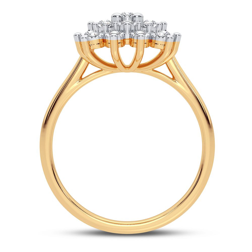 10K Yellow Gold Dazzling 0.17Ct Diamond Ring