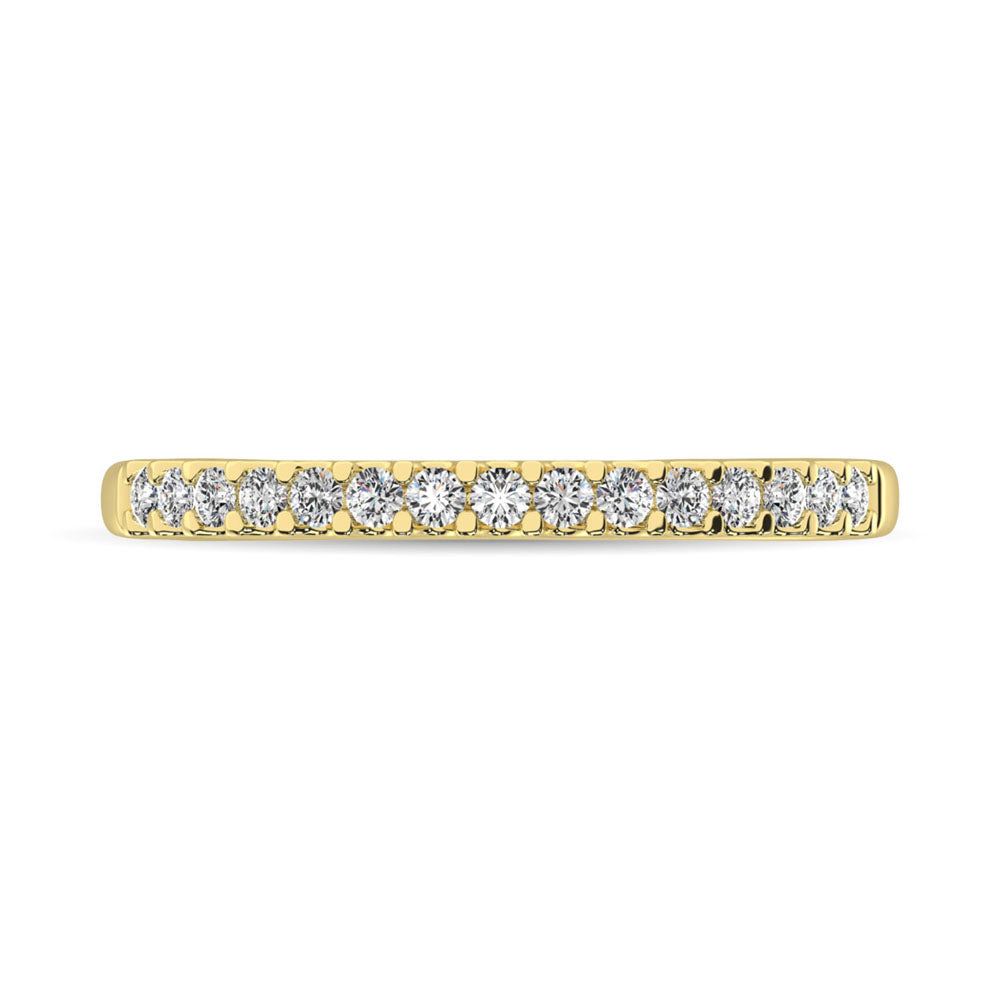 14K Yellow Gold Diamond 1/5 Ct.Tw. 9 Stone Anniversary Band