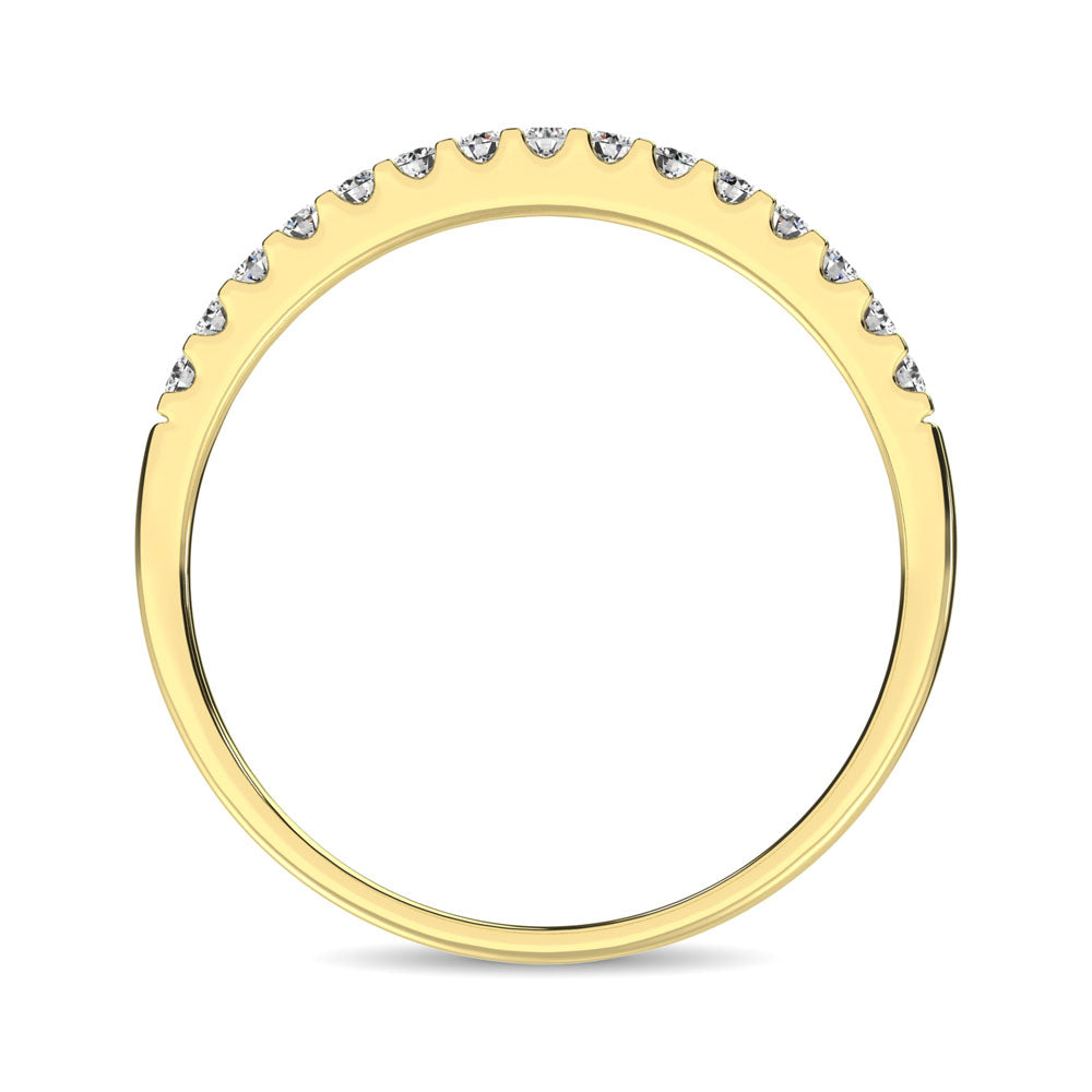14K Yellow Gold Diamond 1/5 Ct.Tw. 9 Stone Anniversary Band