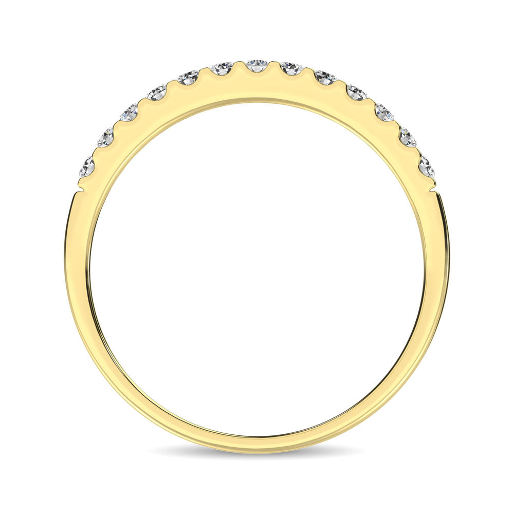 14K Yellow Gold Diamond 1/4 Ct.Tw. 9 Stone Anniversary Band