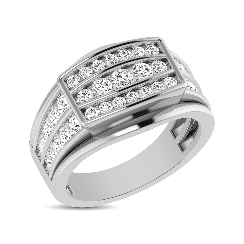 10K White Gold 1 1/2 Ct.Tw. Diamond Men&Apos;S Fashion Ring