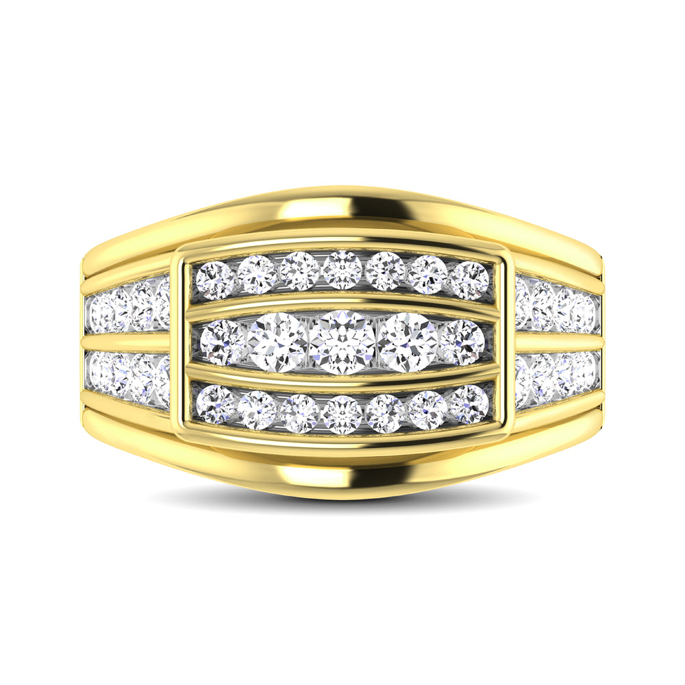 10K Yellow Gold 1 1/2 Ct.Tw. Diamond Men&Apos;S Fashion Ring