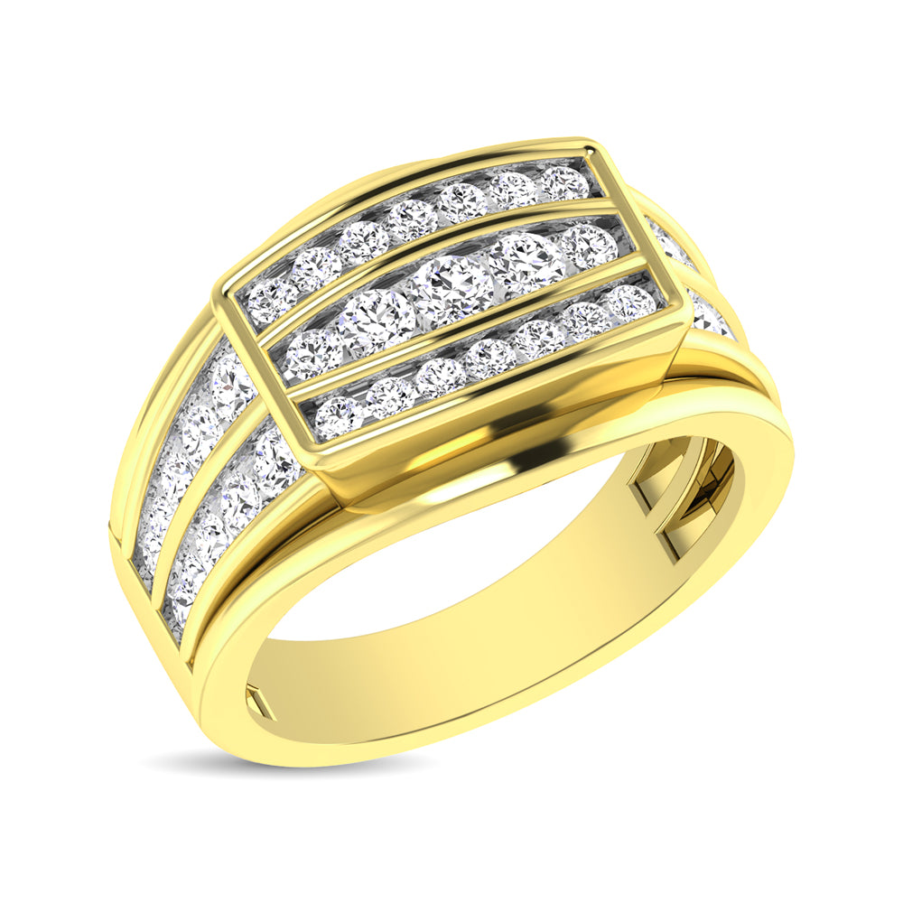 10K Yellow Gold 1 1/2 Ct.Tw. Diamond Men&apos;s Fashion Ring