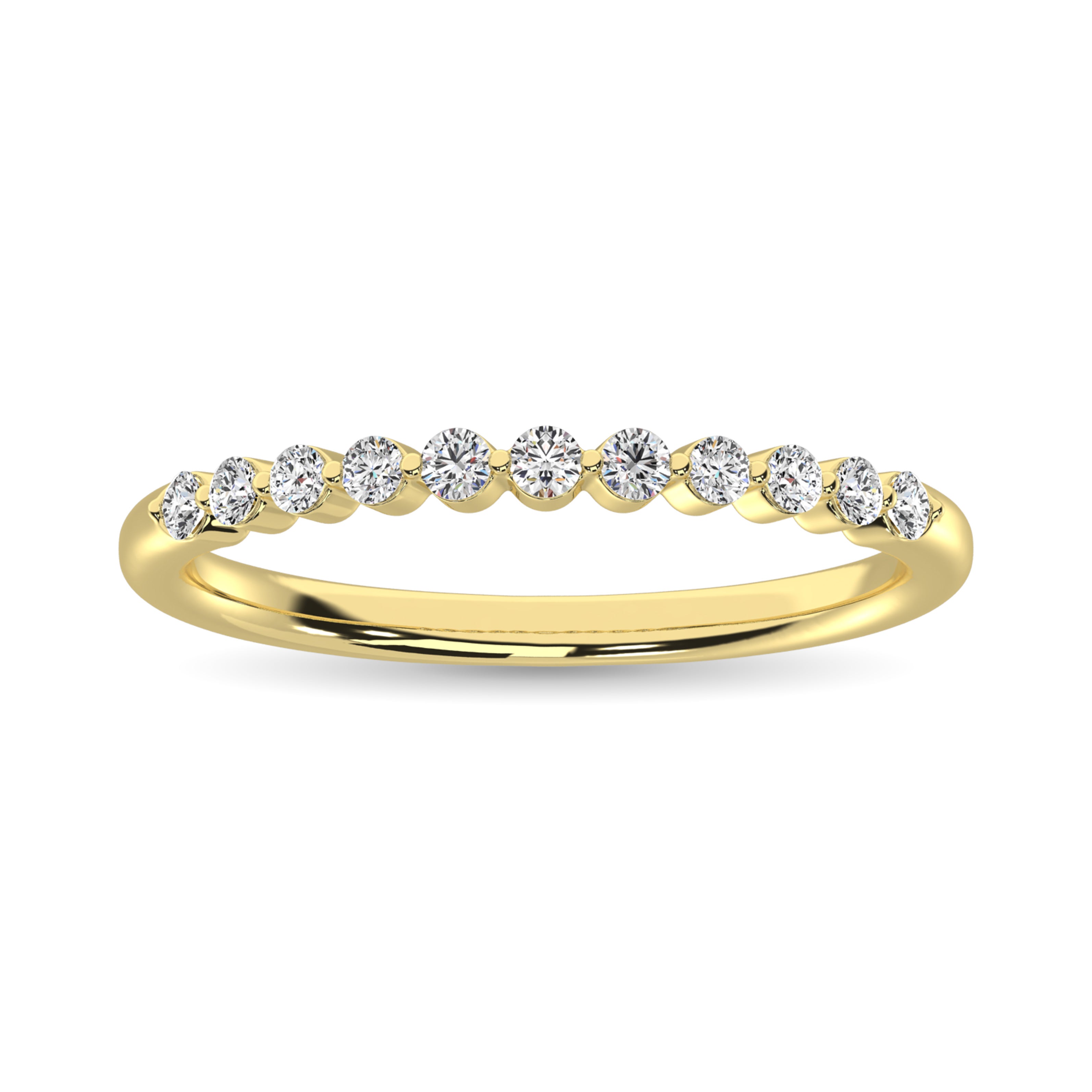Diamond 1/4 Ct.Tw. Anniversary Ring In 14K Yellow Gold