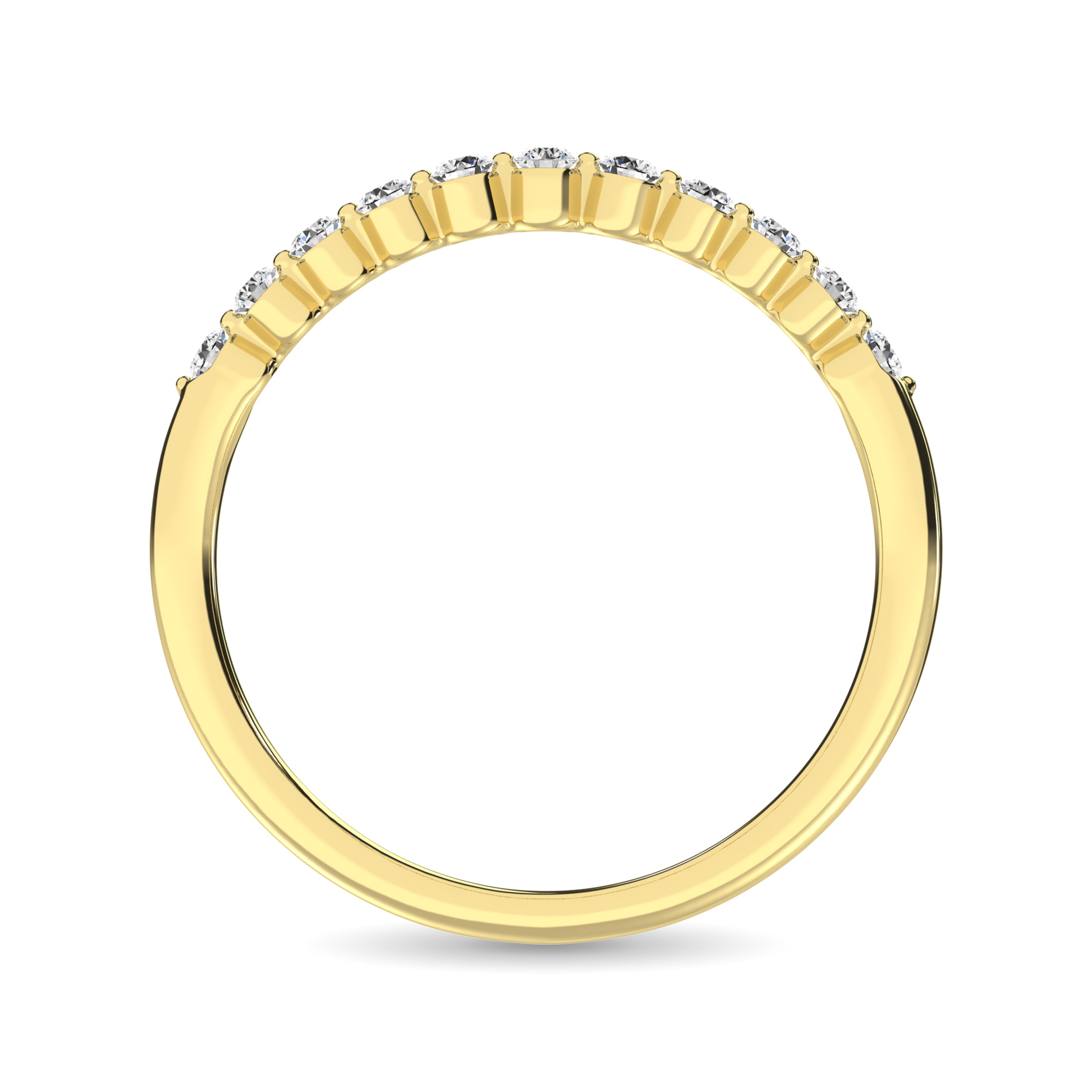 Diamond 1/4 Ct.Tw. Anniversary Ring In 14K Yellow Gold