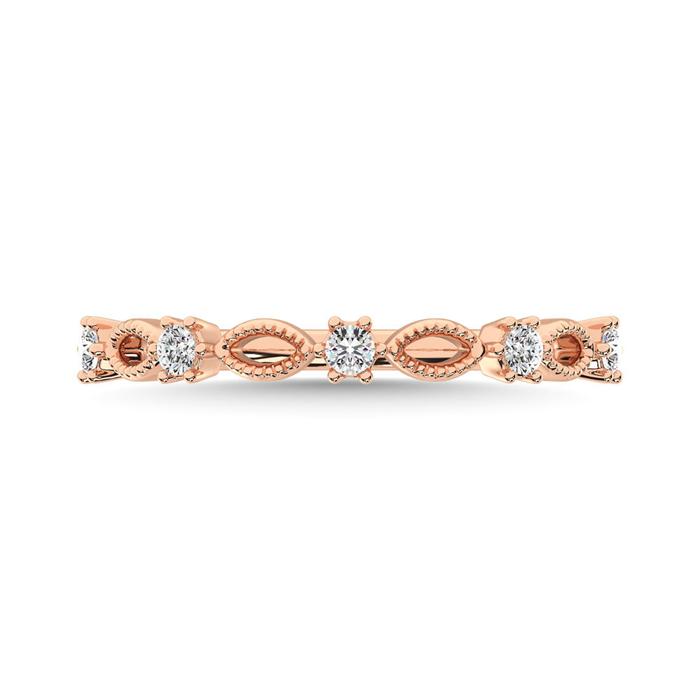 Diamond 1/5 Ct.Tw. Stackable Ring In 14K Rose Gold
