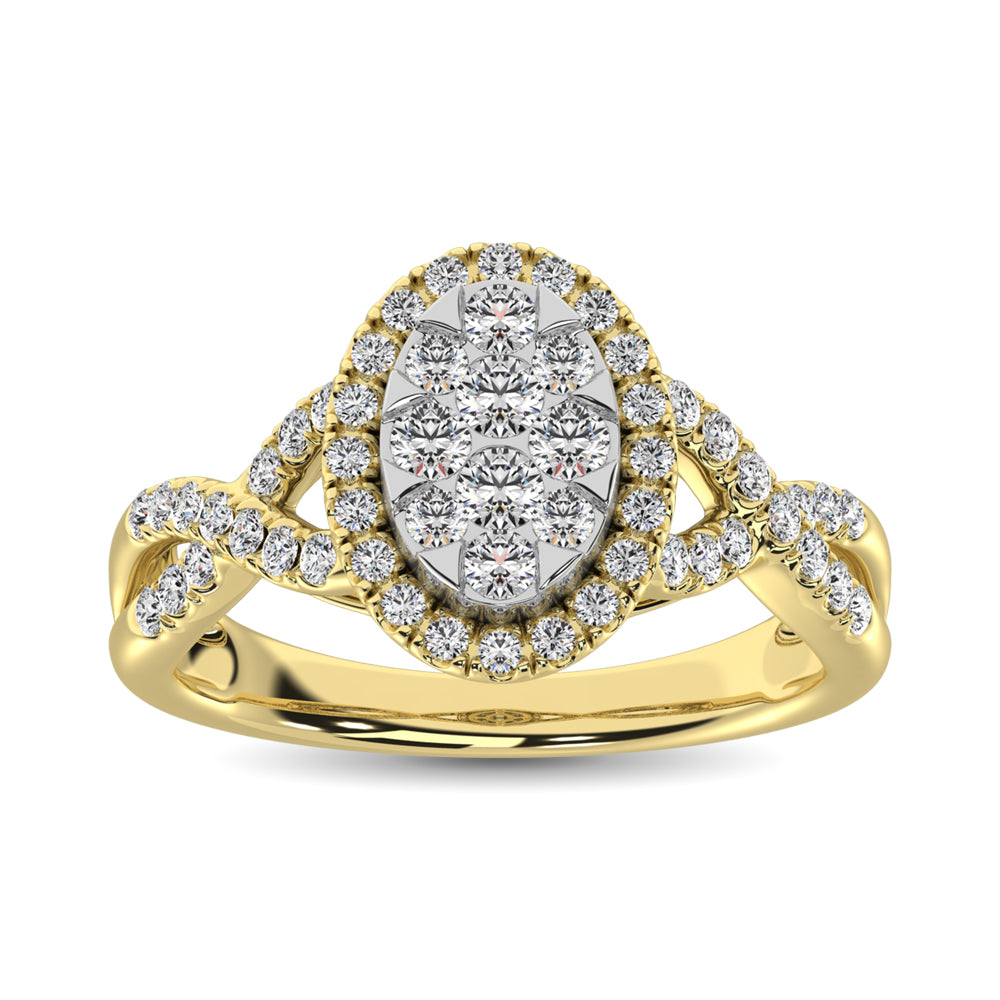 14K Yellow Gold  3/4 Ct.Tw. Diamond Fashion Ring