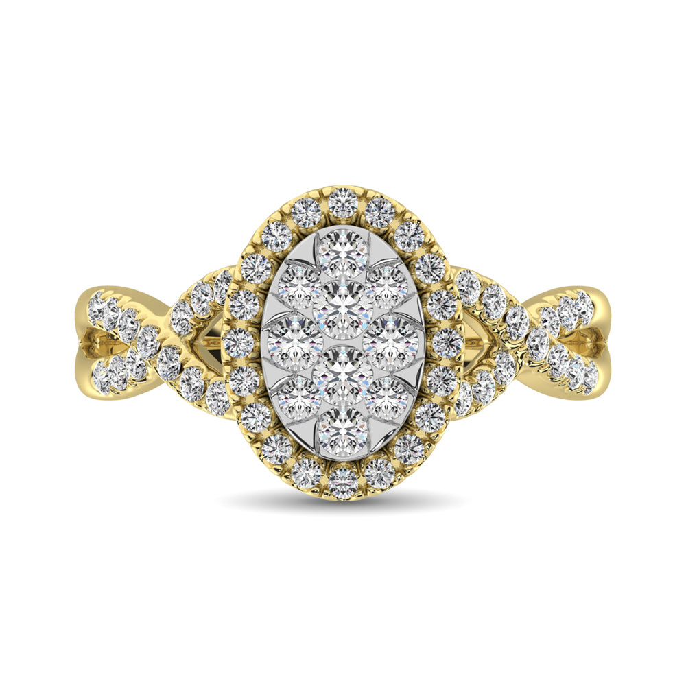 14K Yellow Gold  3/4 Ct.Tw. Diamond Fashion Ring