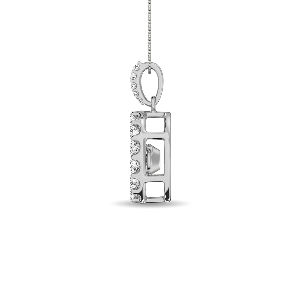 Moving Diamond 5/8 ct tw Pendant in 14K White Gold