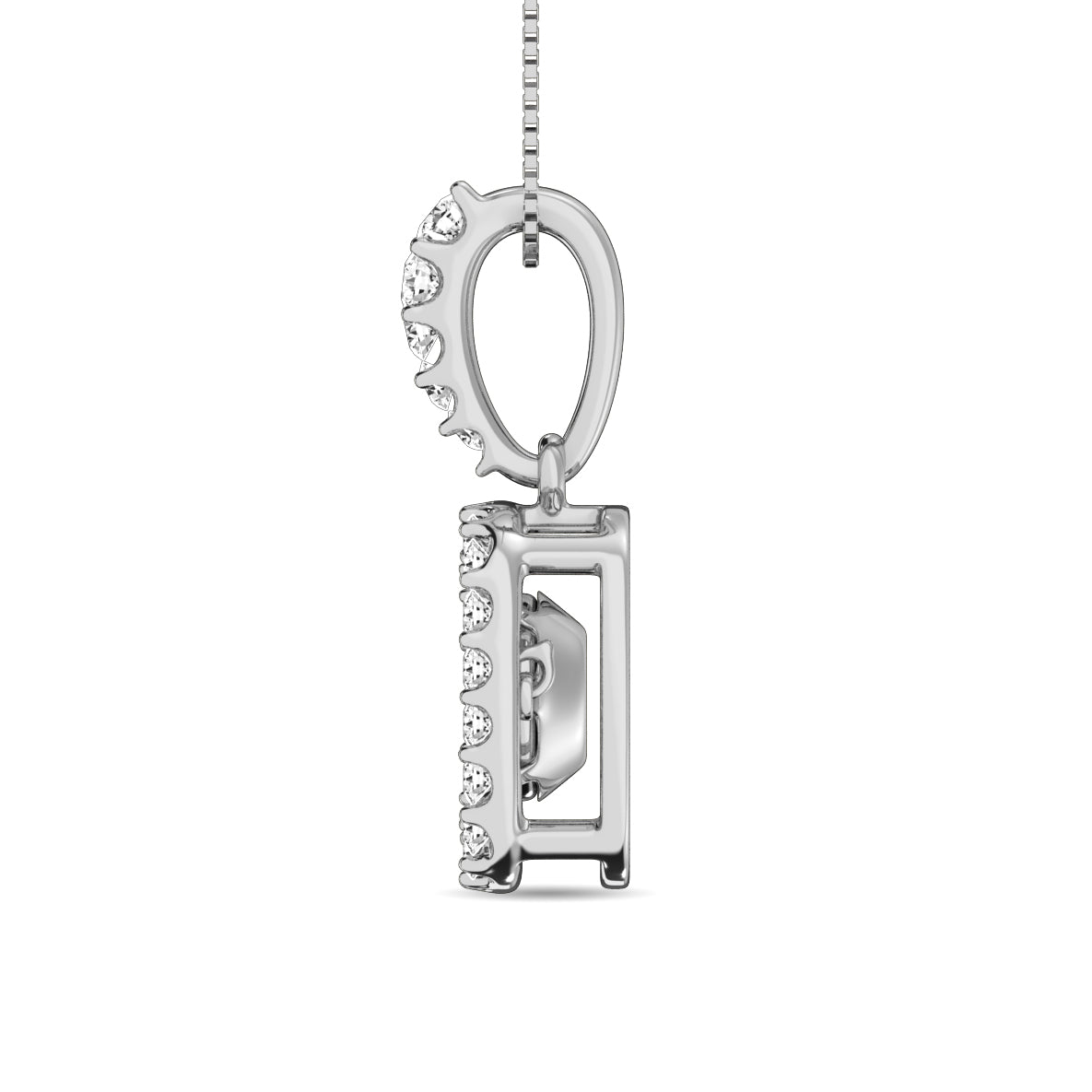 Diamond 1 Ct.Tw. Shimmering Pendant In 14K White Gold