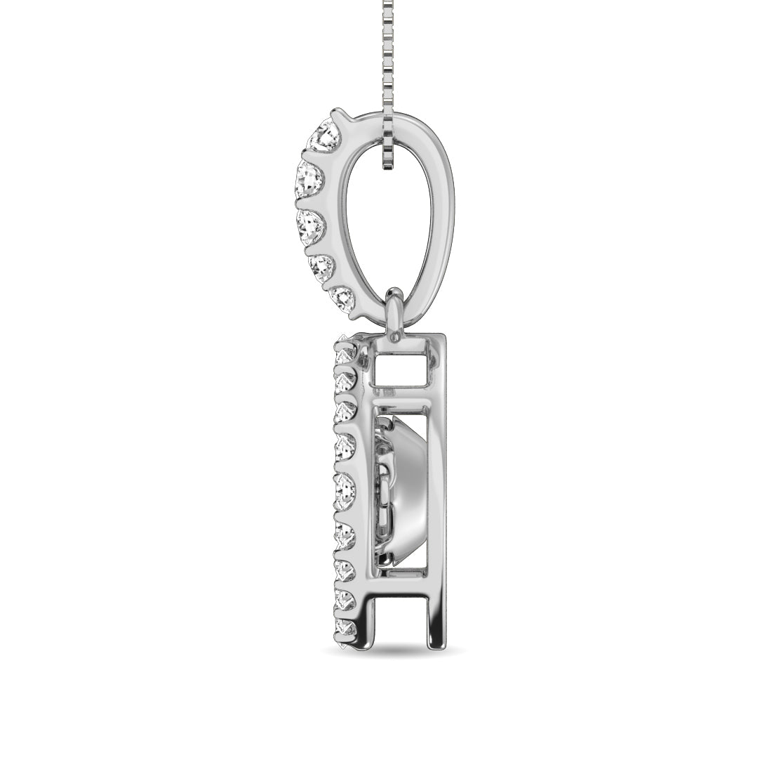 Diamond 1 Ct.Tw. Shimmering Pendant In 14K White Gold