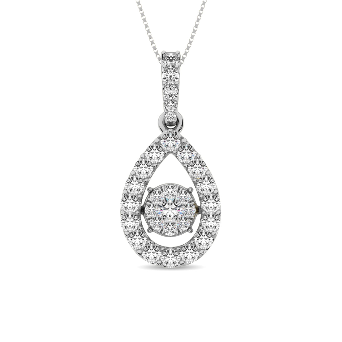 Diamond 1 Ct.Tw. Shimmering Pendant in 14K White Gold