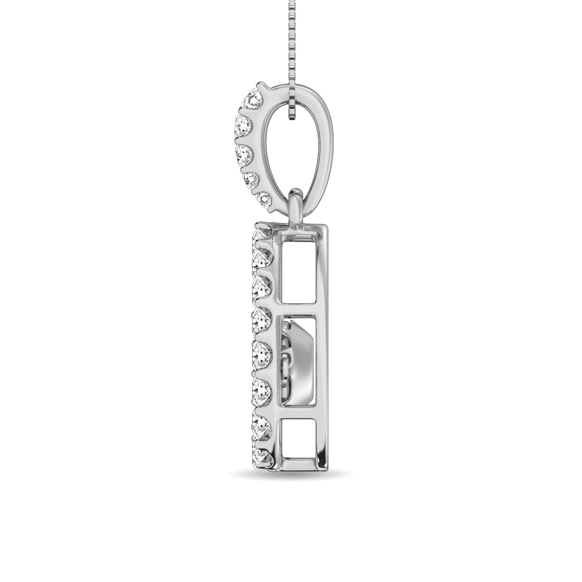 Diamond 1 Ct.Tw. Shimmering Pendant In 14K White Gold