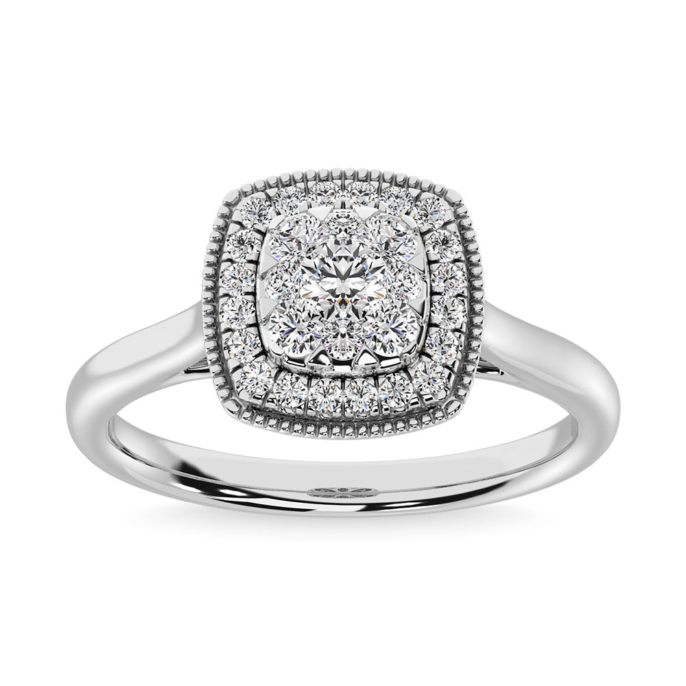 Diamond 1/2.Tw. Engagement Ring In 14K White Gold