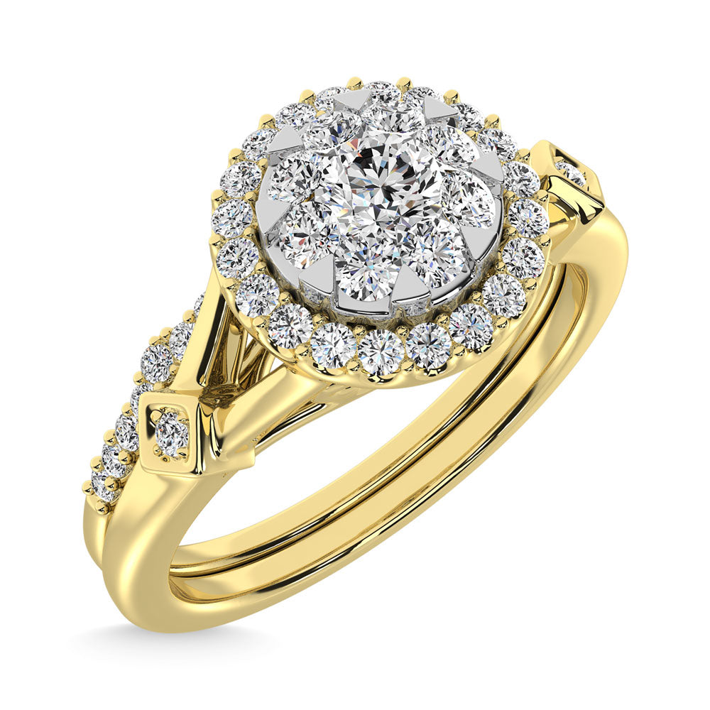 Diamond 1/2.Tw. Bridal Ring in 10K Yellow Gold