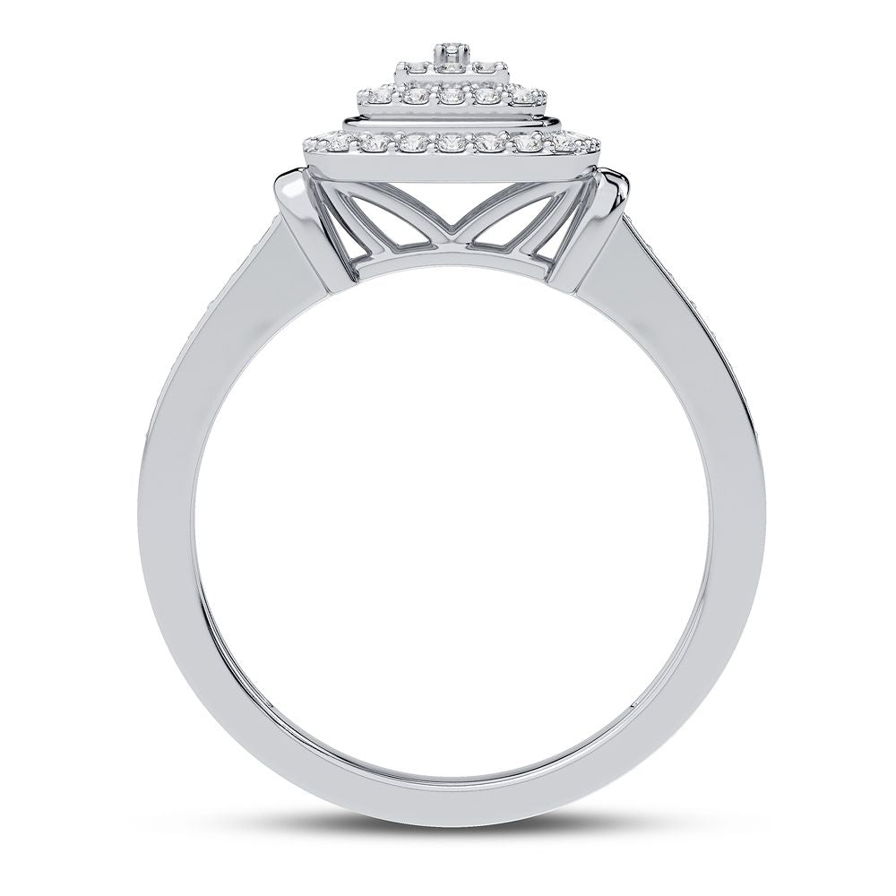 10K White Gold Dazzling 0.10Ct Diamond Ring