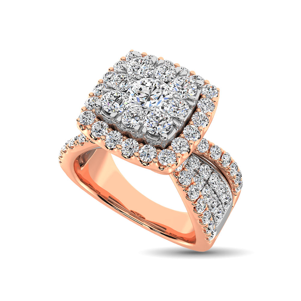 Diamond 1 Ct.Tw. Engagement Ring In 14K Two Tone Gold