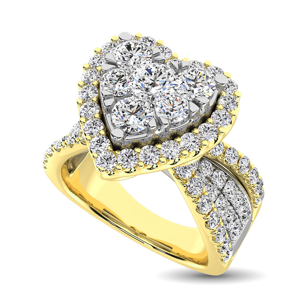 Diamond 1 Ct.Tw. Heart Engagement Ring in 14K Two Tone Gold