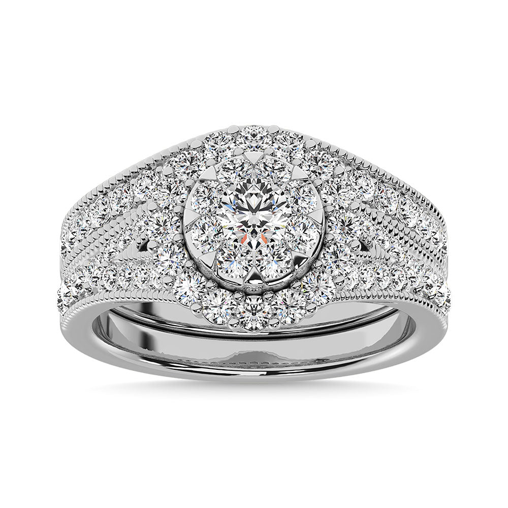 Diamond 1 1/2 Ct.Tw. Bridal Ring In 14K White Gold