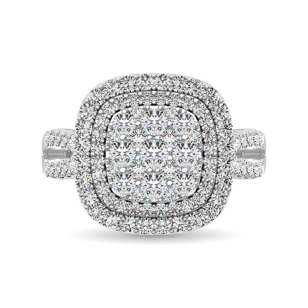 Diamond 2 Ct.Tw. Engagement Ring In 14K White Gold