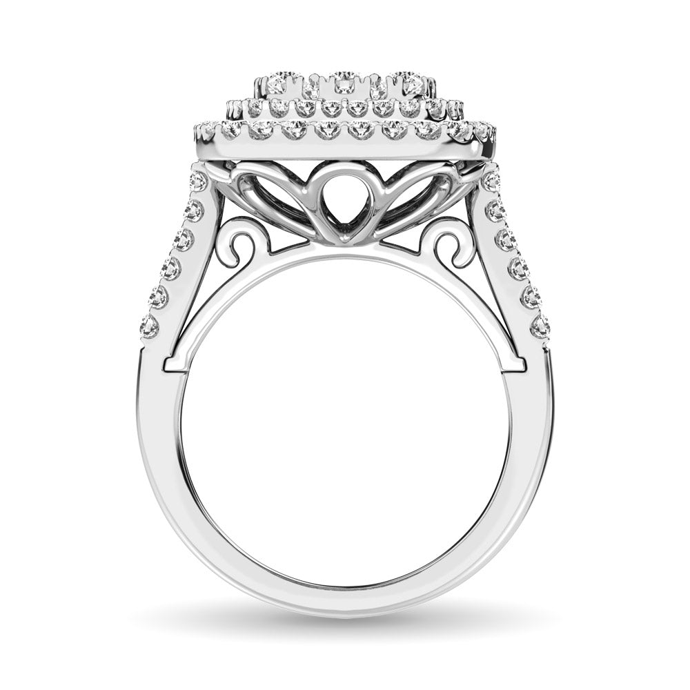 Diamond 2 Ct.Tw. Engagement Ring In 14K White Gold