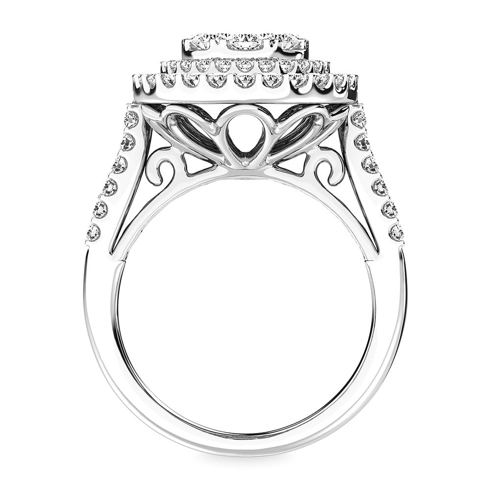 Diamond 2 Ct.Tw. Bridal Ring In 14K White Gold