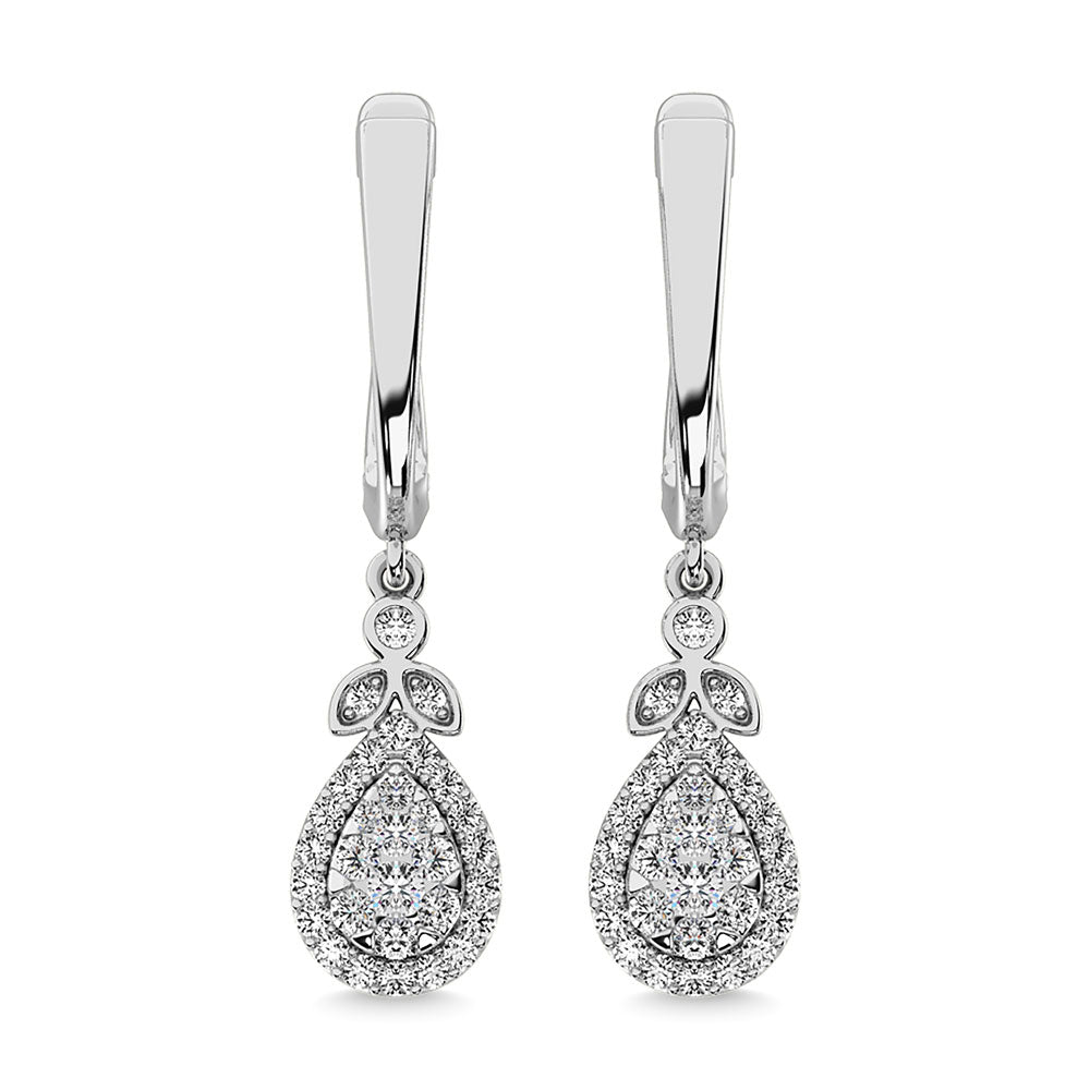 Diamond 1/2 Ct.Tw. Danglers Earrings in 10K White Gold