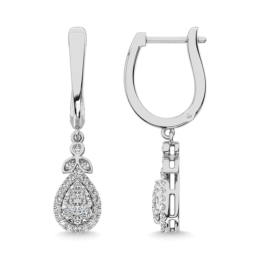 Diamond 1/2 Ct.Tw. Danglers Earrings In 10K White Gold