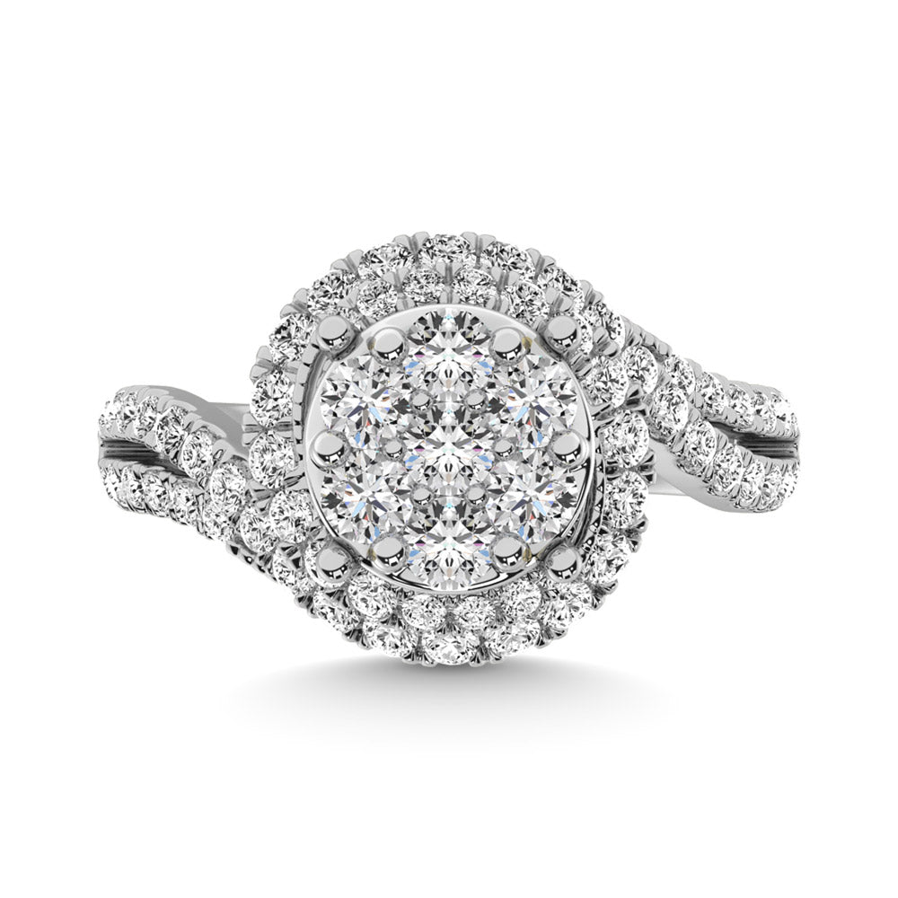 Diamond 1 1/2 Ct.Tw. Engagement Ring In 14K White Gold