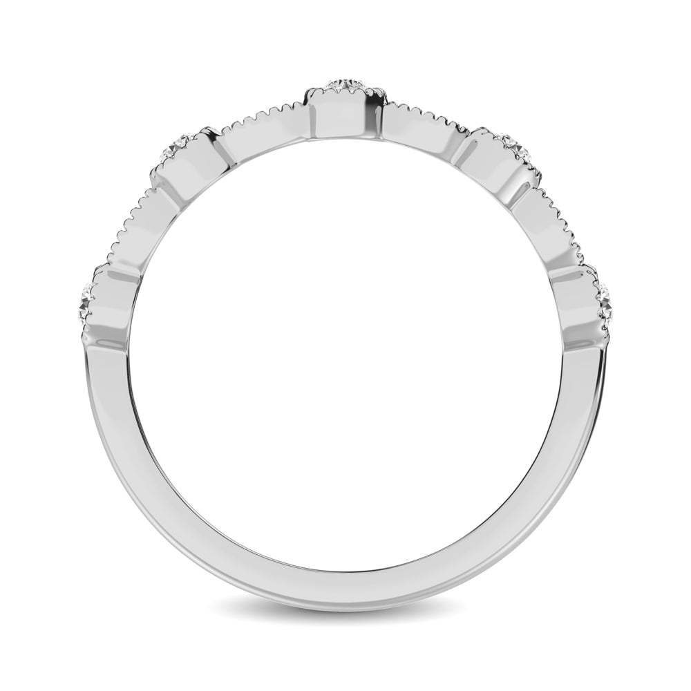 14K White Gold 1/6 Ctw Diamond Band