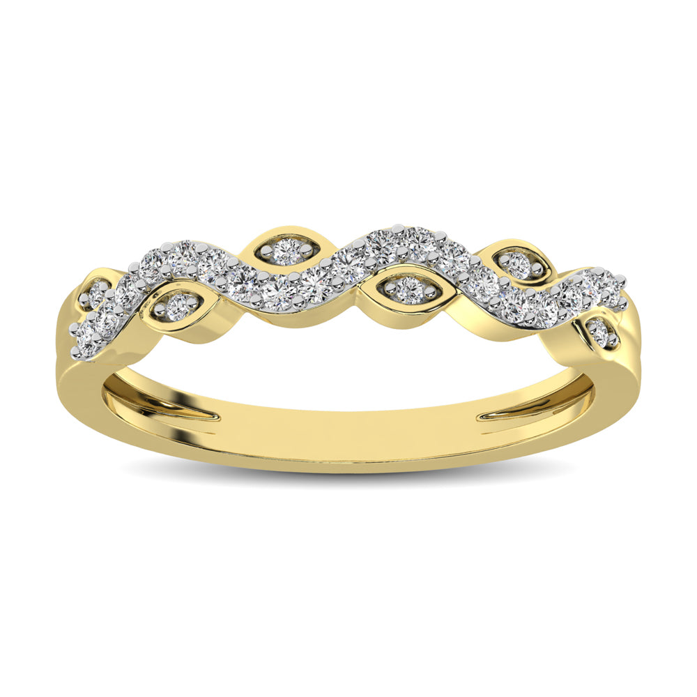 Diamond 1/6 Ctw  Twist Band In 14K Yellow Gold