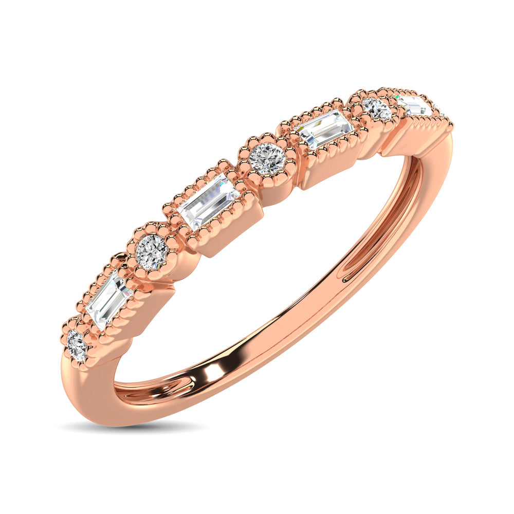 Diamond Wedding Band 1/10 Ct Tw In 10K Rose Gold