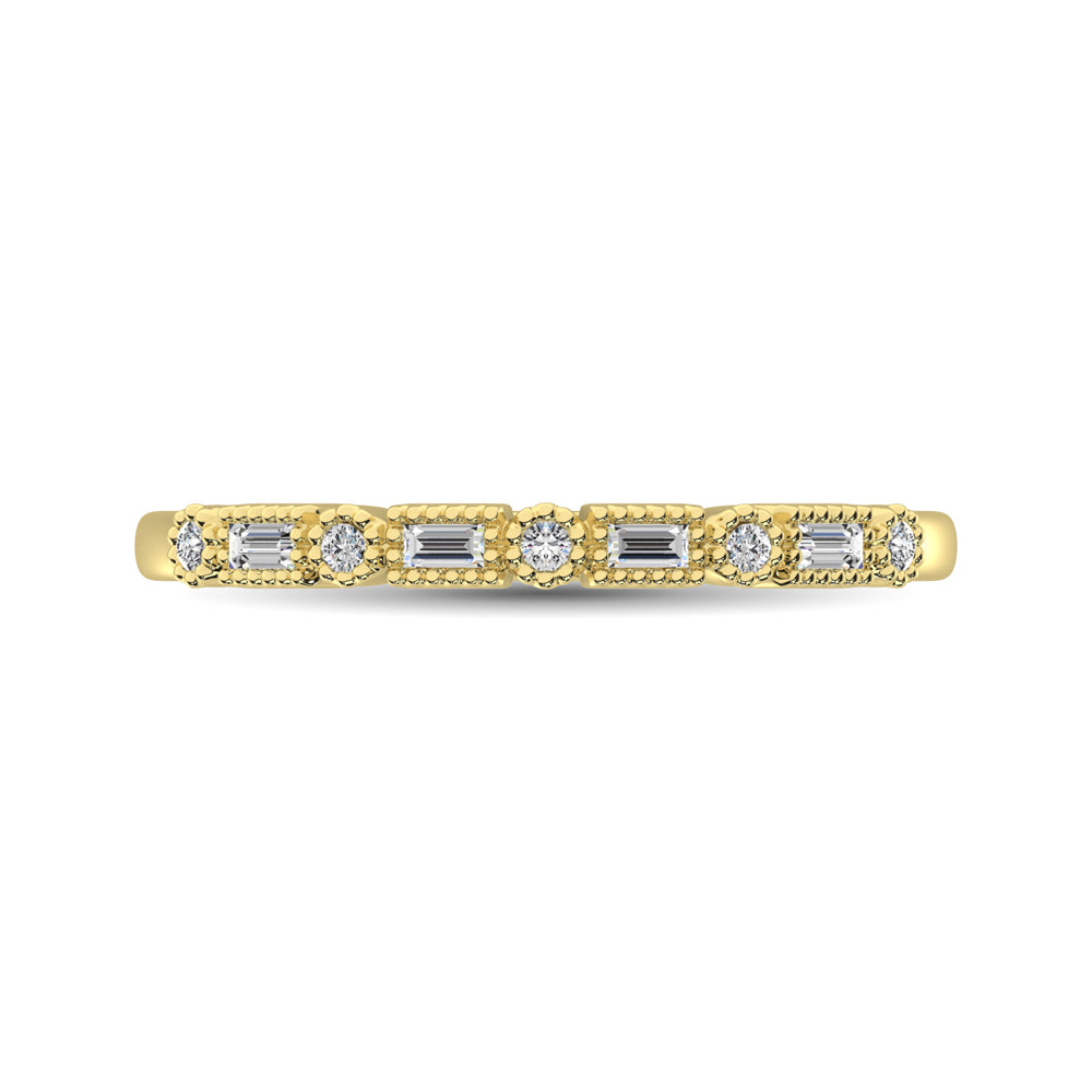 Diamond Wedding Band 1/10 Ct Tw In 10K Yellow Gold