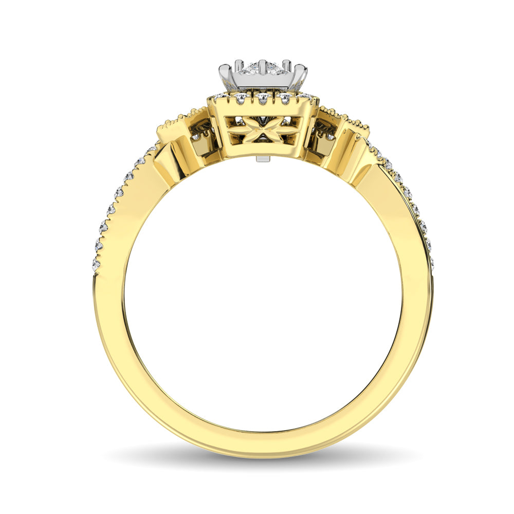 10K Yellow Gold 2/5 Ct.Tw. Diamond Bridal Ring