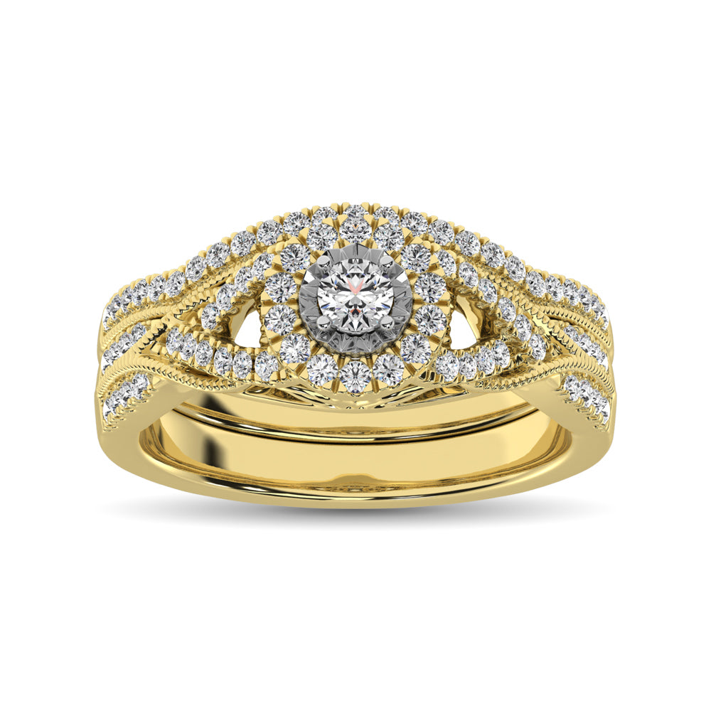 10K Yellow Gold 1/2 Ct.Tw. Diamond Bridal Ring