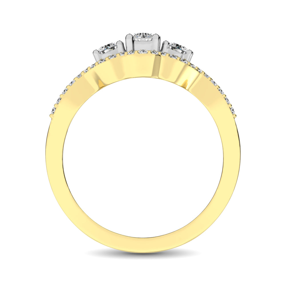 14K Yellow Gold 1/2 Ct.Tw. Diamond Engagement Ring