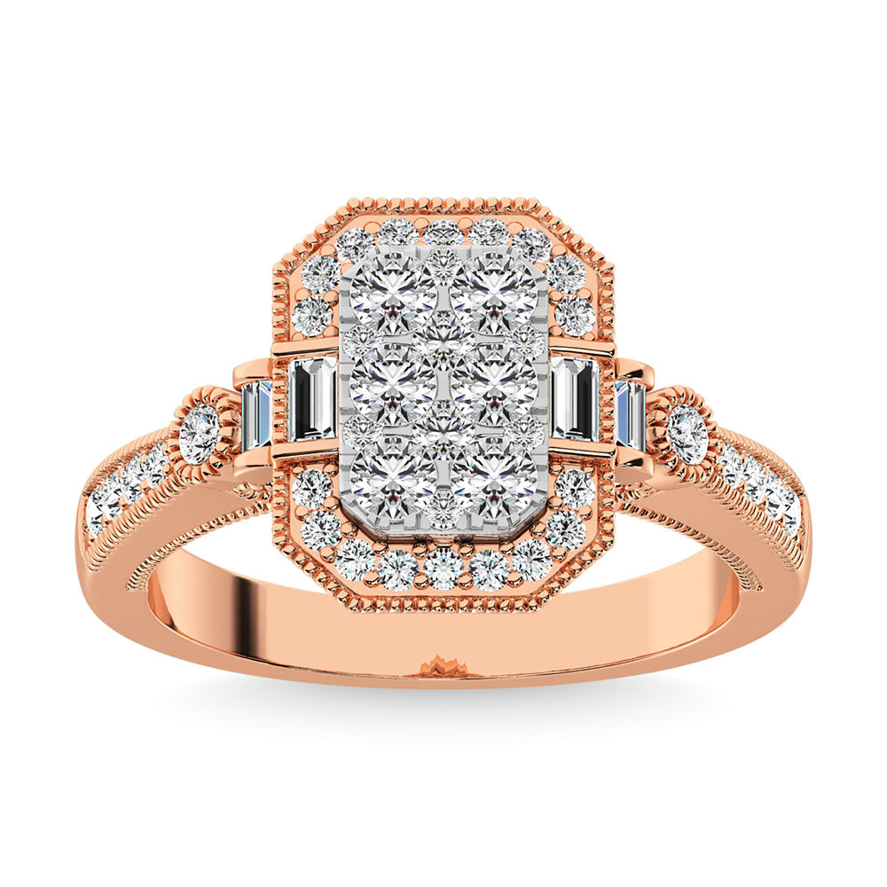 Diamond 7/8. Ct.Tw. Engagement Ring In 14K Two Tone Gold