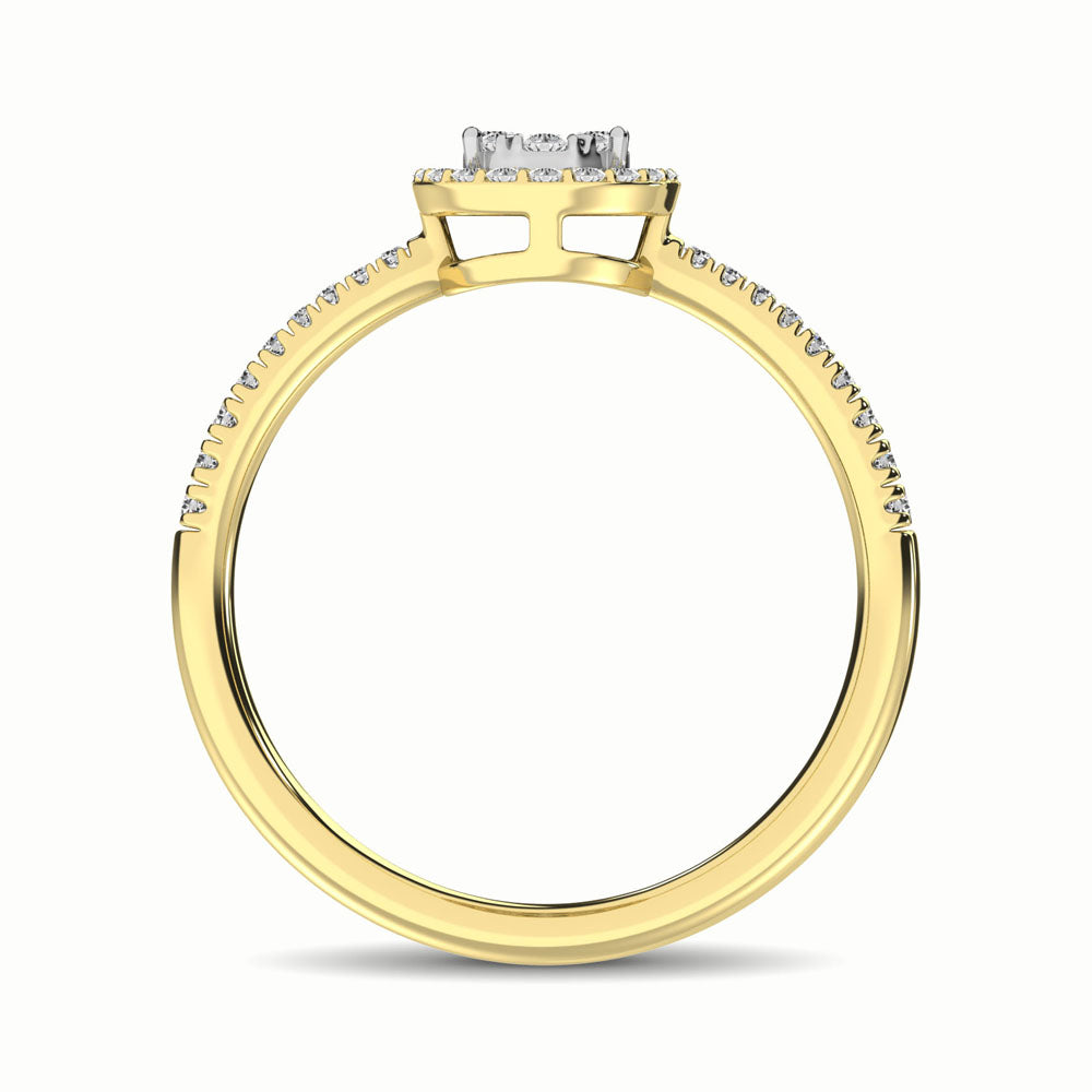 14K Yellow Gold 3/8 Ct.Tw. Diamond Fashion Ring