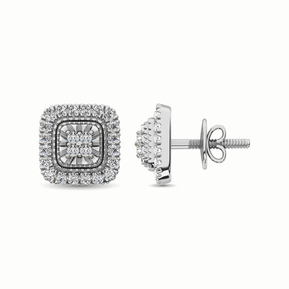 10K White Gold 1/3 Ct.Tw. Diamond Stud Earrings