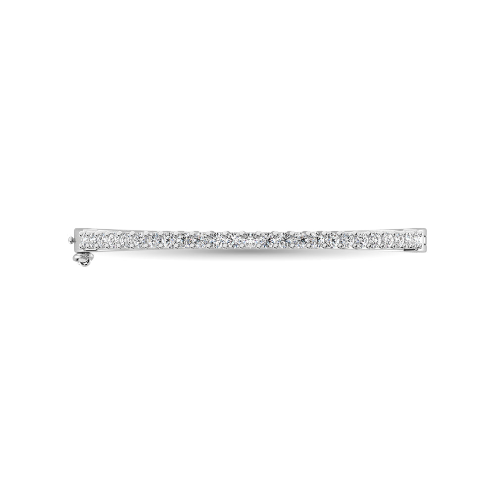 Diamond 1/5 Ct.Tw. Bangle In Sterling Silver