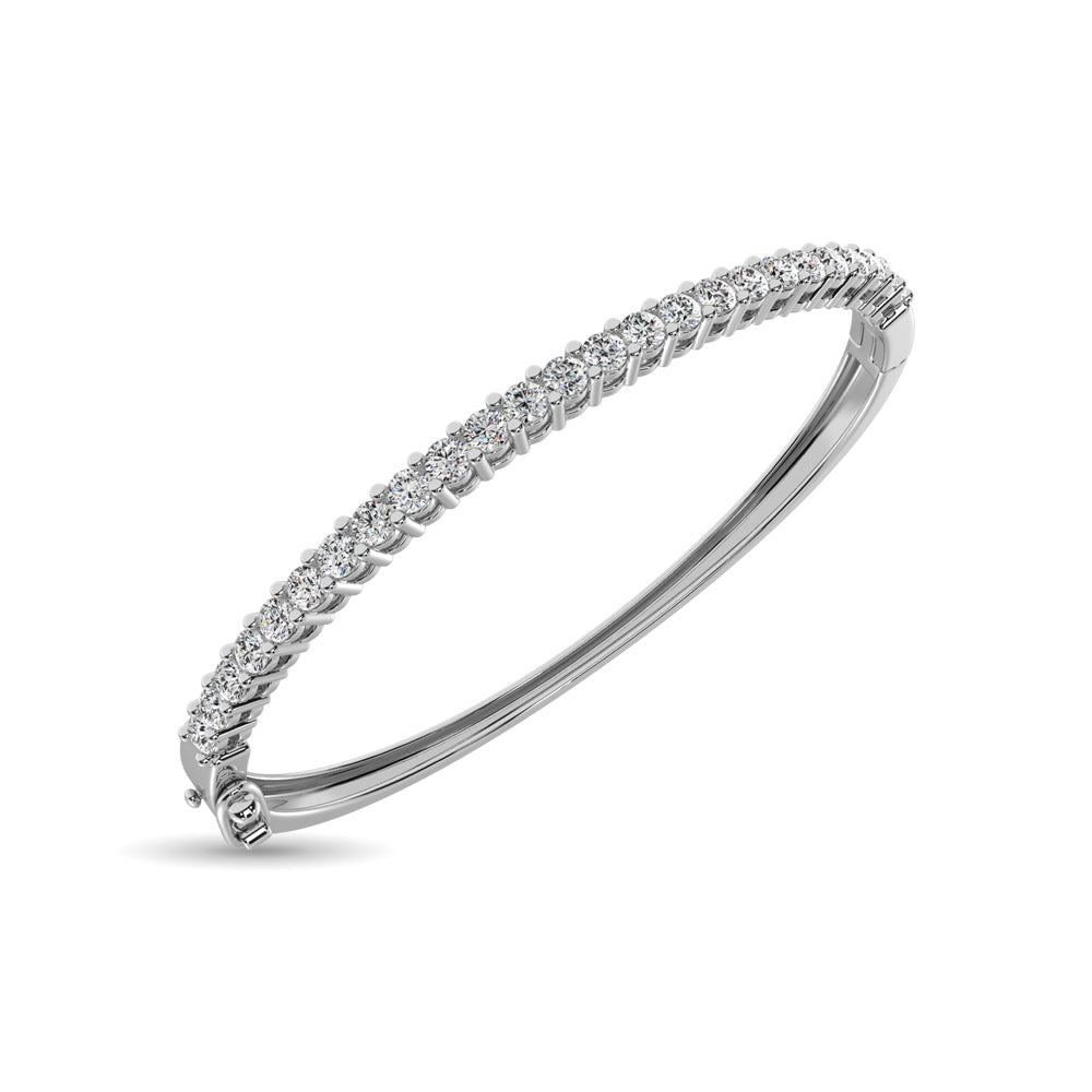 Diamond 1/5 Ct.Tw. Bangle in Sterling Silver