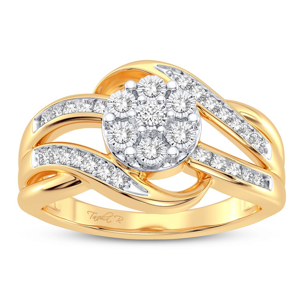 10K Yellow Gold Magnifcnet 0.25Ct Diamond Ring