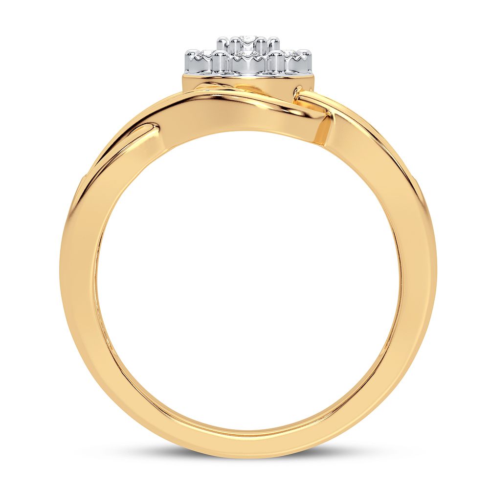 10K Yellow Gold Magnifcnet 0.25Ct Diamond Ring