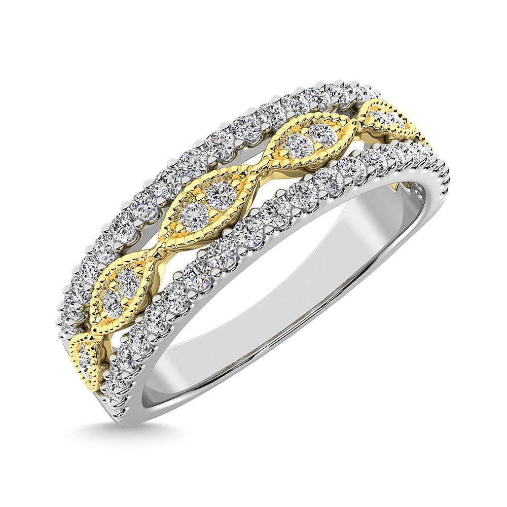 Diamond 3/8 Ct.Tw. Fashion Band In 10K Two Tone Gold