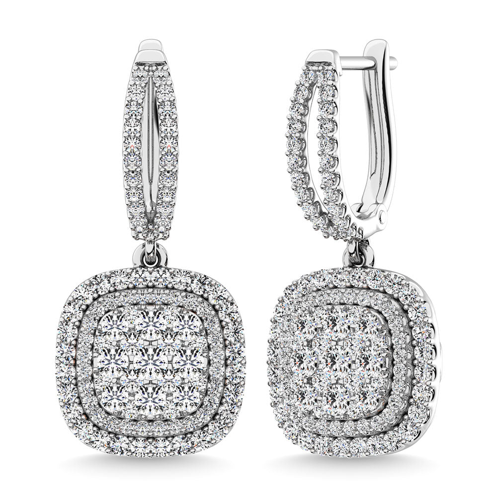 Diamond 2 Ct.Tw. Danglers Earrings In 14K White Gold